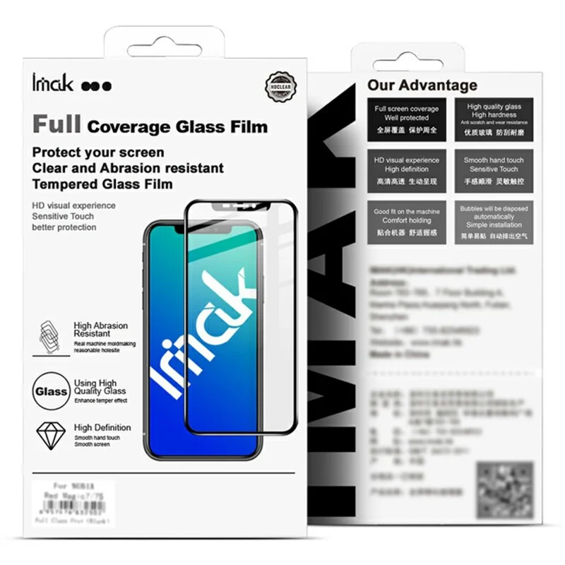 IMAK Pro+ Serie til Xiaomi Redmi Note 14S 4G, Hærdet Glas til Fuldt Dækkende Skærm, Følsomt Berøringsfilm