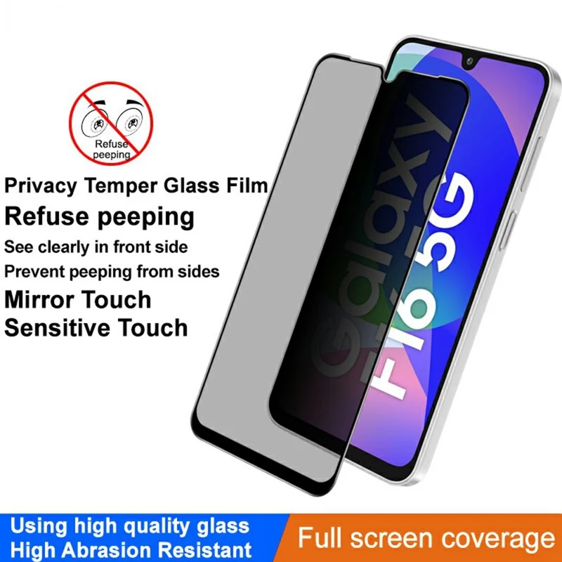 IMAK For Samsung Galaxy F16 5G / M16 5G Anti Peep Tempered Glass Screen Protector Full Coverage
