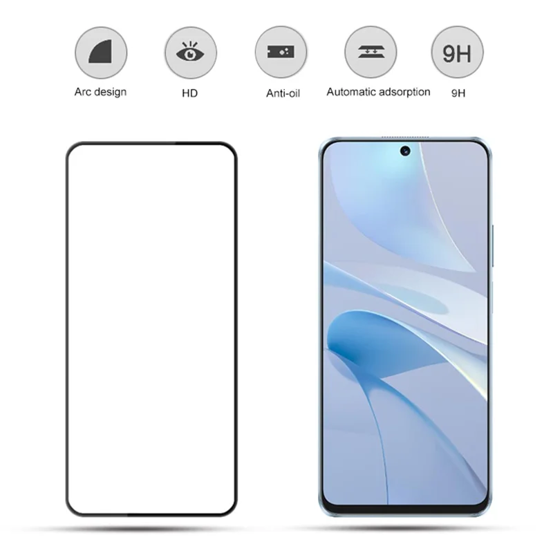 MOCOLO For Huawei nova 13i 4G / 12i 4G Screen Protector Anti-Shatter Silk Printing Tempered Glass Film - Black