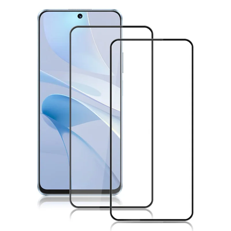 AMORUS 2Pcs For Huawei nova 13i 4G  /  12i 4G Screen Protector Shatterproof Silk Printing Tempered Glass Film - Black