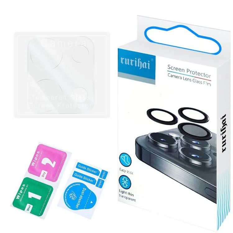 RURIHAI For Xiaomi Redmi Note 14S 4G Camera Lens Protector 3D Clear High Aluminum-Silicon Glass Lens Film