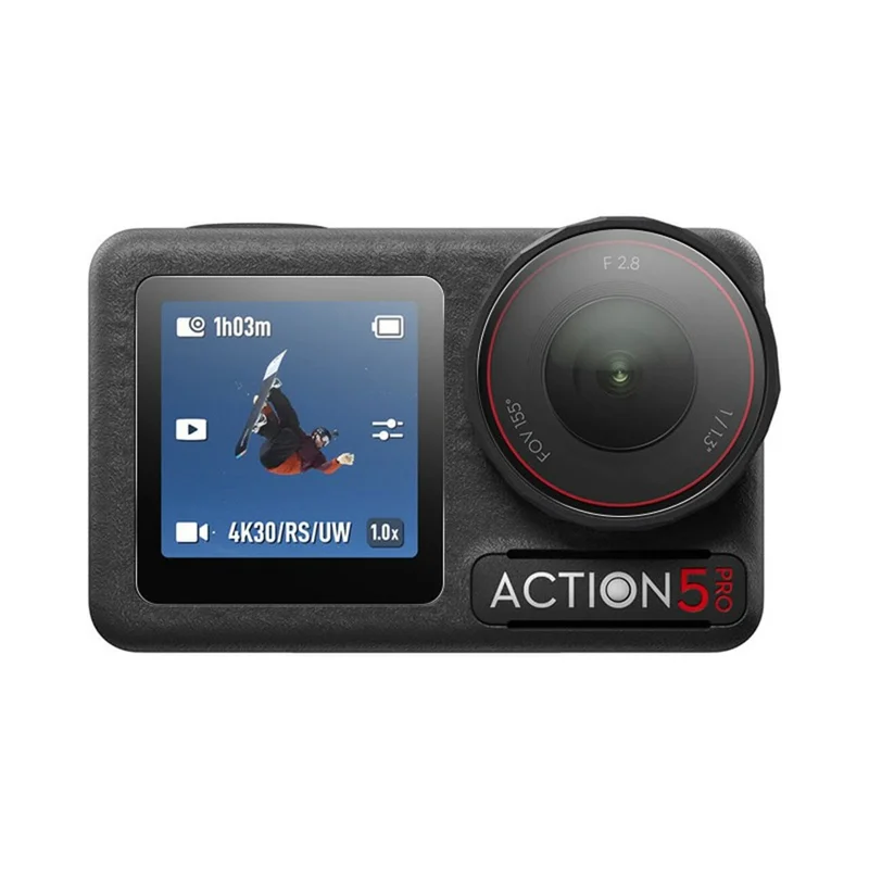 RURIHAI для DJI Osmo Action 5 Pro Защитное стекло для объектива + защита экрана 0,2 мм 2,5D из высокопрочного алюмосиликатного стекла