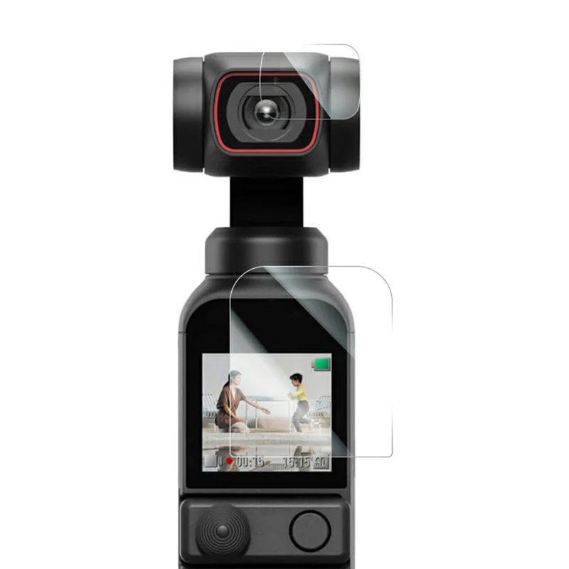 RURIHAI для DJI Pocket 2 Защитная пленка для объектива + защита экрана 0,2 мм 2,5D из высокопрочного алюмосиликатного стекла