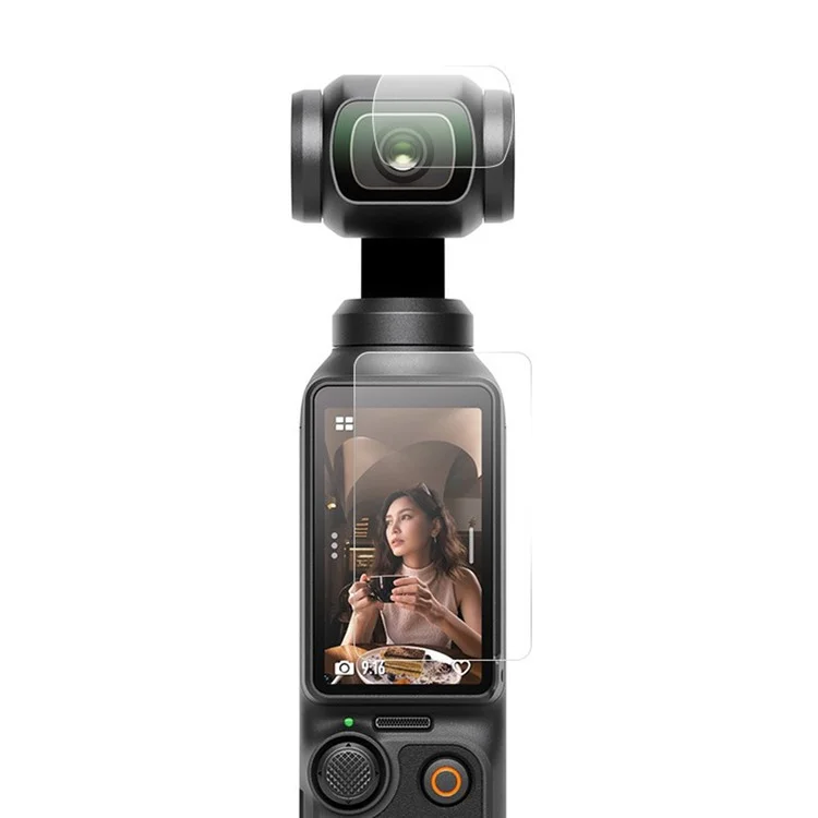 RURIHAI для DJI Osmo Pocket 3 Защитная пленка для объектива + защита экрана 0,2 мм 2,5D из высокопрочного алюмосиликатного стекла