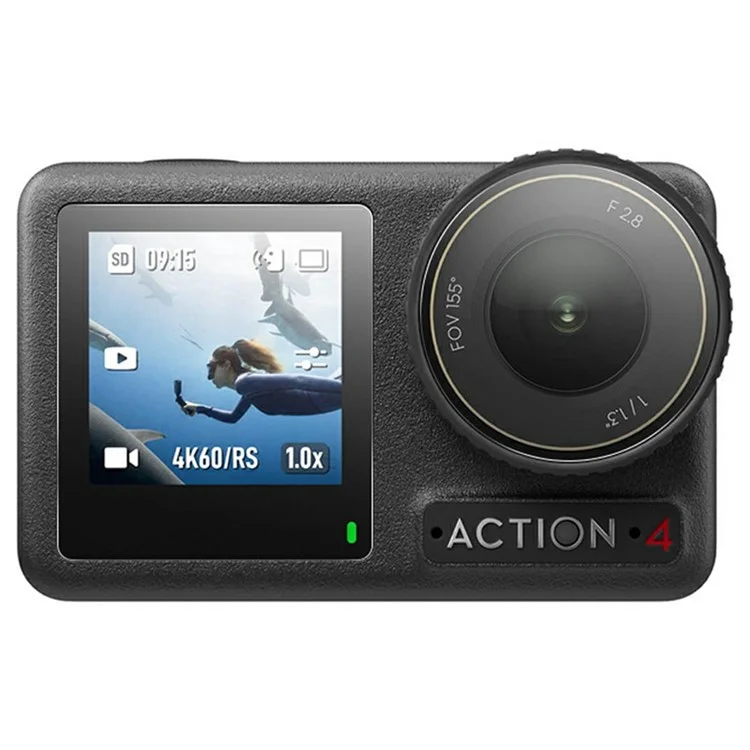 RURIHAI Für DJI Osmo Action 4 Objektivschutzfolie + Displayschutz 0,2mm 2,5D Hochwertige Aluminium-Silizium-Glasschutzfolie
