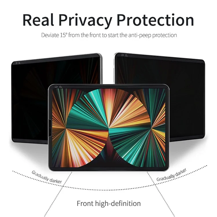 Para Oppo Pad 4 Pro Protetor de Tela de Privacidade Anti-Espião Película Fosca de PET para Tablet