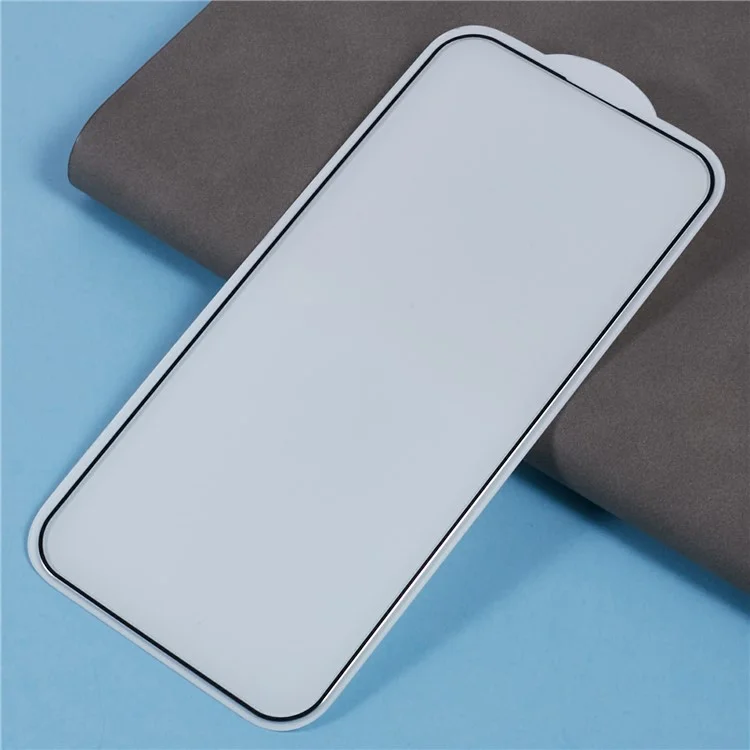 For iPhone 16 Pro Screen Protector Ultra Clear Metal Frame + Tempered Glass Film