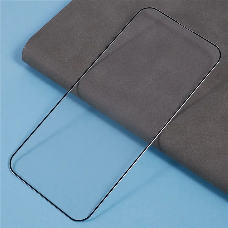 For iPhone 16 Pro Screen Protector Ultra Clear Metal Frame + Tempered Glass Film