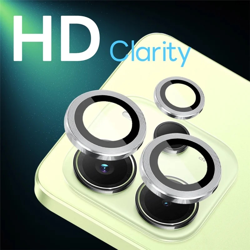 NORTHJO 1 Set For Xiaomi Redmi Note 14 4G (164.84mm) Tempered Glass Camera Lens Film CD Veins Metal Ring Lens Guard - Silver