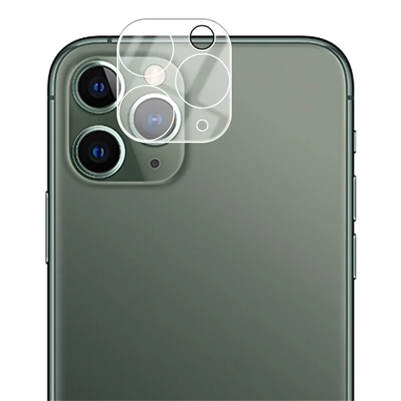 AMORUS For iPhone 11 Pro 5.8 inch / 11 Pro Max 6.5 inch Camera Lens Protector HD Tempered Glass Silk Printing Lens Shield Film - Black