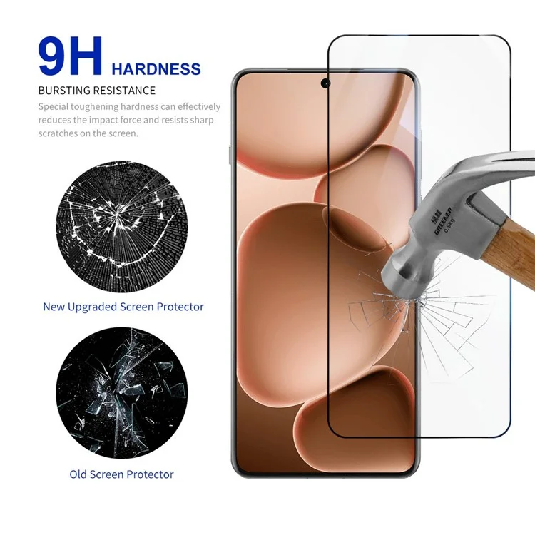 RURIHAI 10Pcs For Oppo Find X8 Ultra 5G Screen Protector 0.18mm 2.5D High Aluminium-Silicon Glass Film (Support Fingerprint Unlock)