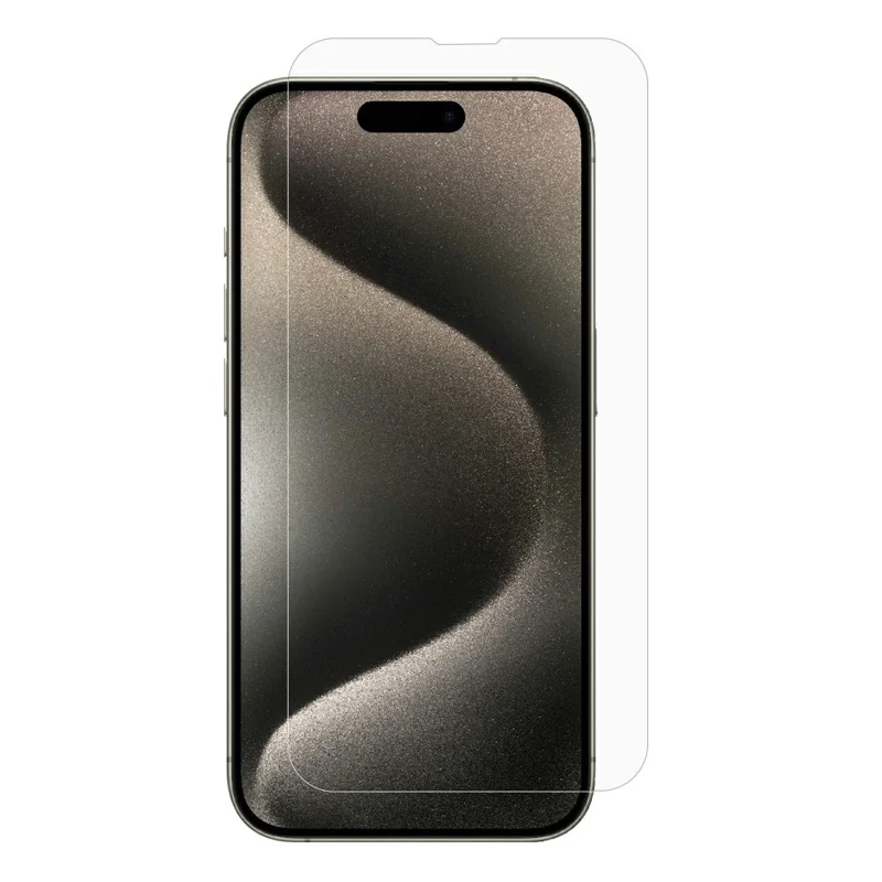 Compra al por mayor de Protector de pantalla para iPhone 15 Pro Bordes curvos Película de vidrio templado transparente