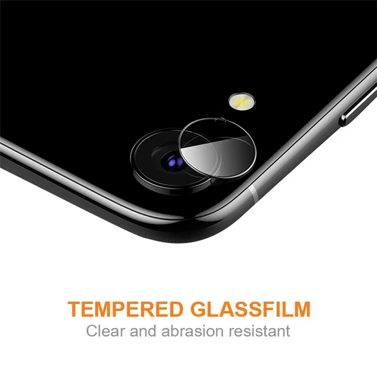AMORUS Pour iPhone XR 6.1 pouces Protecteur d'objectif de caméra Clair Résistant aux rayures Verre trempé Couvercle de film pour caméra