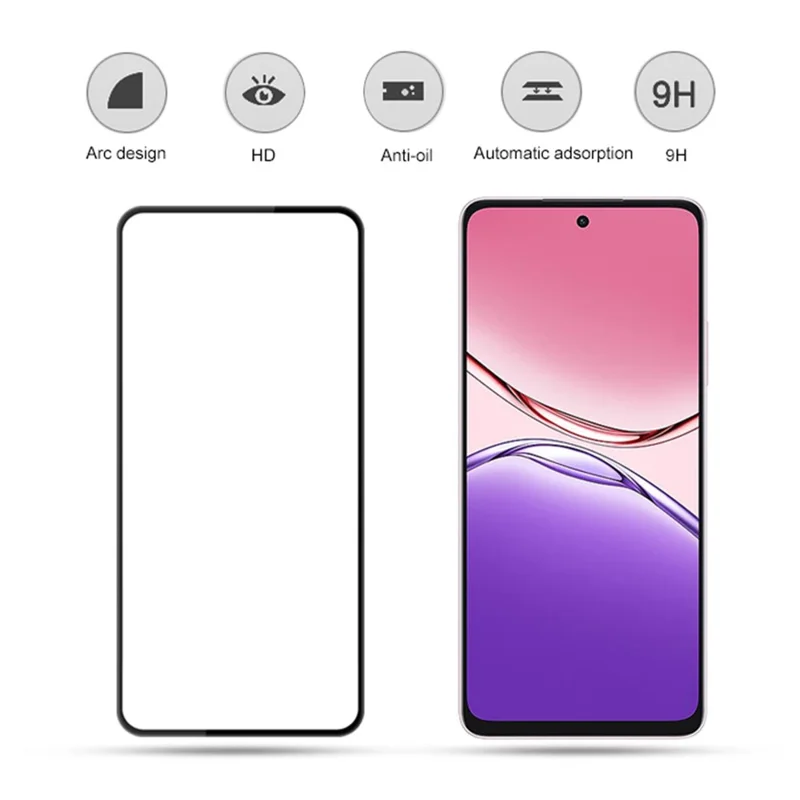 MOCOLO для Oppo A5 Pro 5G Защитное стекло Анти-разбитие Шелкографическая закаленная пленка - Черная