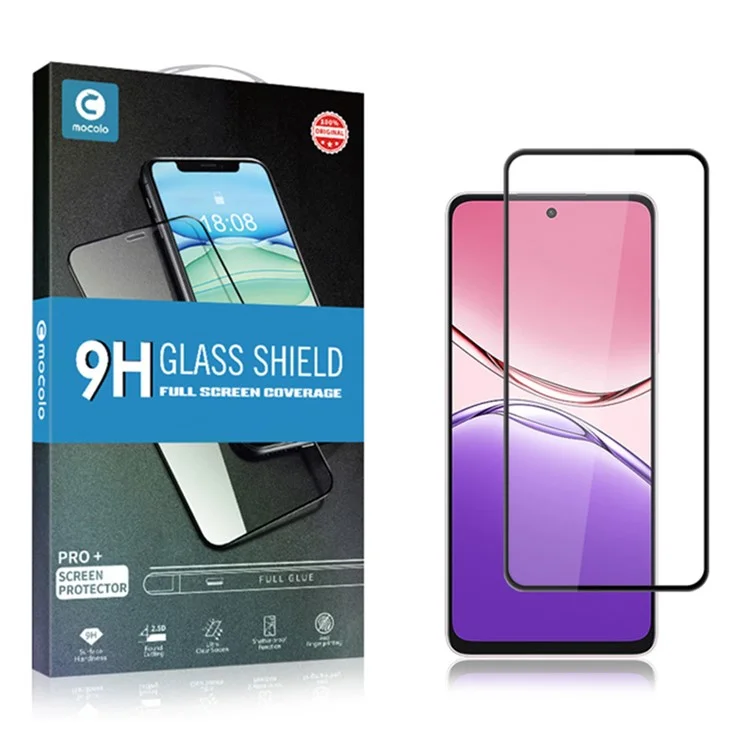 MOCOLO для Oppo A5 Pro 5G Защитное стекло Анти-разбитие Шелкографическая закаленная пленка - Черная