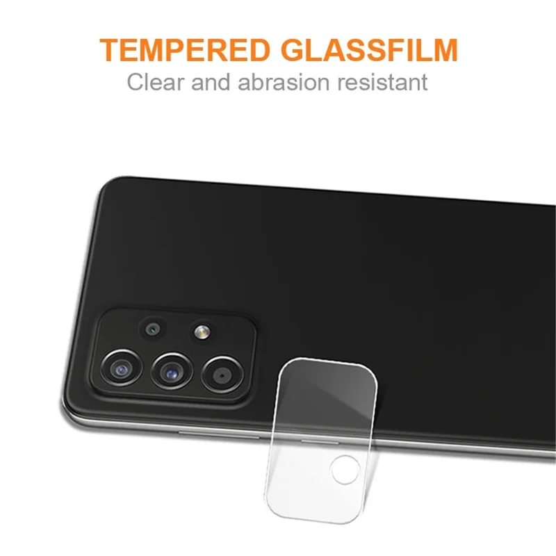 AMORUS For Samsung Galaxy A53 5G Tempered Glass Camera Lens Protector Anti-explosion HD Clear Anti-Scratch Camera Lens Cover Film
