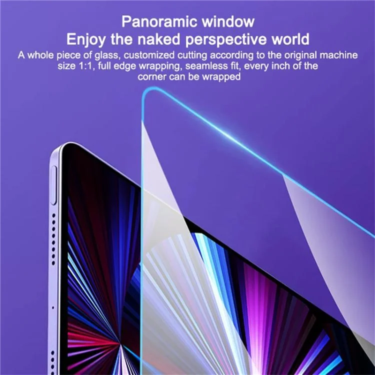 Pellicola Protettiva per iPad 10.2 (2021) / (2020) / (2019) in Vetro Temperato HD con Strumento Automatico di Rimozione Polvere