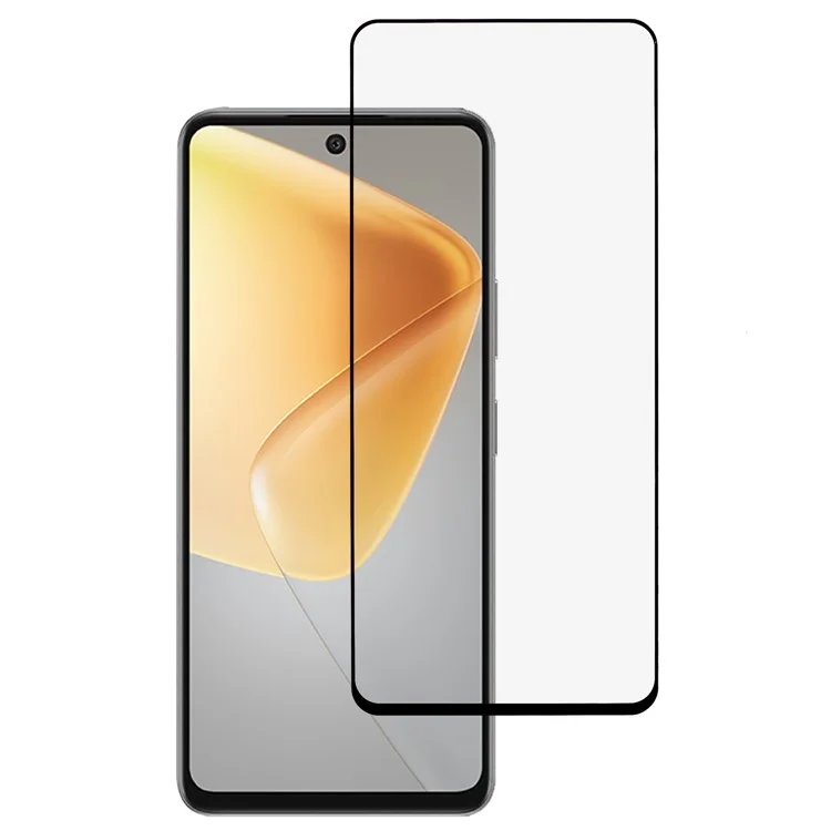 For Infinix Note 50 4G Front Screen Protector Silk Printing Full Glue Tempered Glass Screen Film