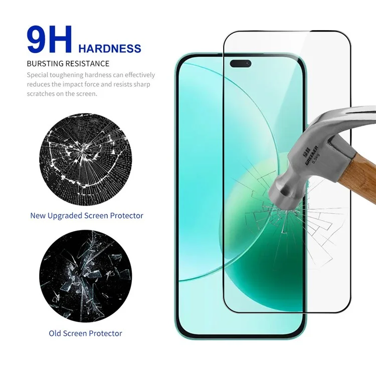 RURIHAI For Honor 400 Lite 5G Screen Protector Secondary Hardening High Aluminium-Silicon Glass Film