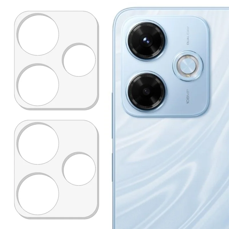 2Pcs For Xiaomi Redmi 13x 4G Camera Lens Protector 3D Arc Edge Anti-Scratch Tempered Glass Lens Film