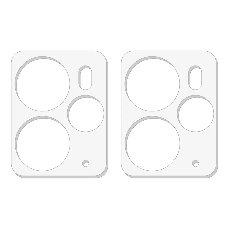 2Pcs For Realme 14 5G Camera Lens Protector 3D Arc Edge Anti-Scratch Tempered Glass Lens Film