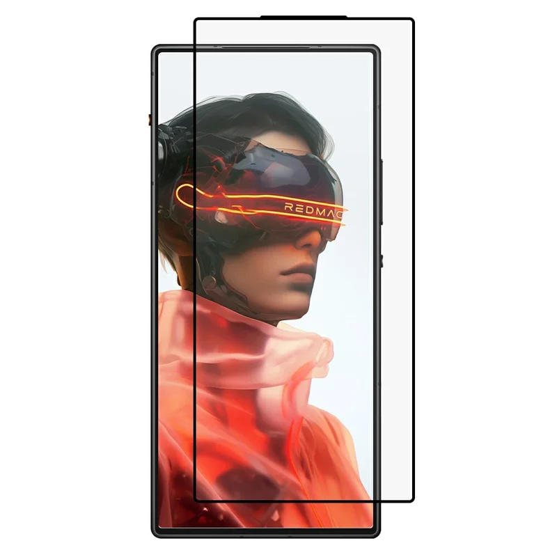 For ZTE nubia RedMagic 10 Air 5G Tempered Glass Electroplating Anti-Fingerprint Silk Printing Full Glue Screen Protector