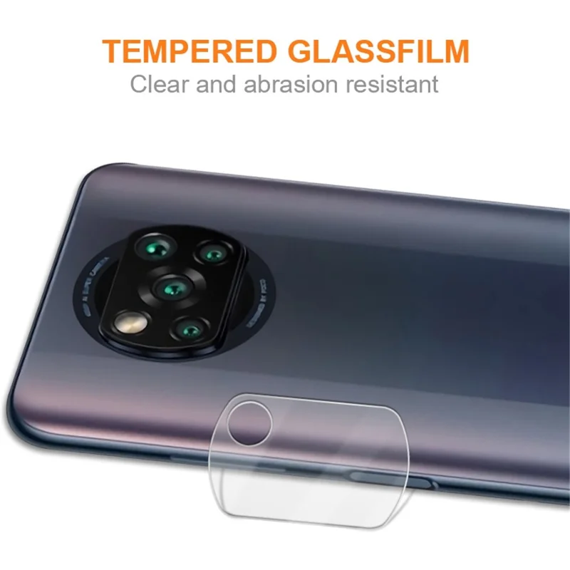 AMORUS For Xiaomi Poco X3 / X3 NFC / X3 Pro Camera Lens Protector Ultra Clear Full Glue Anti-abrasion Tempered Glass Lens Film
