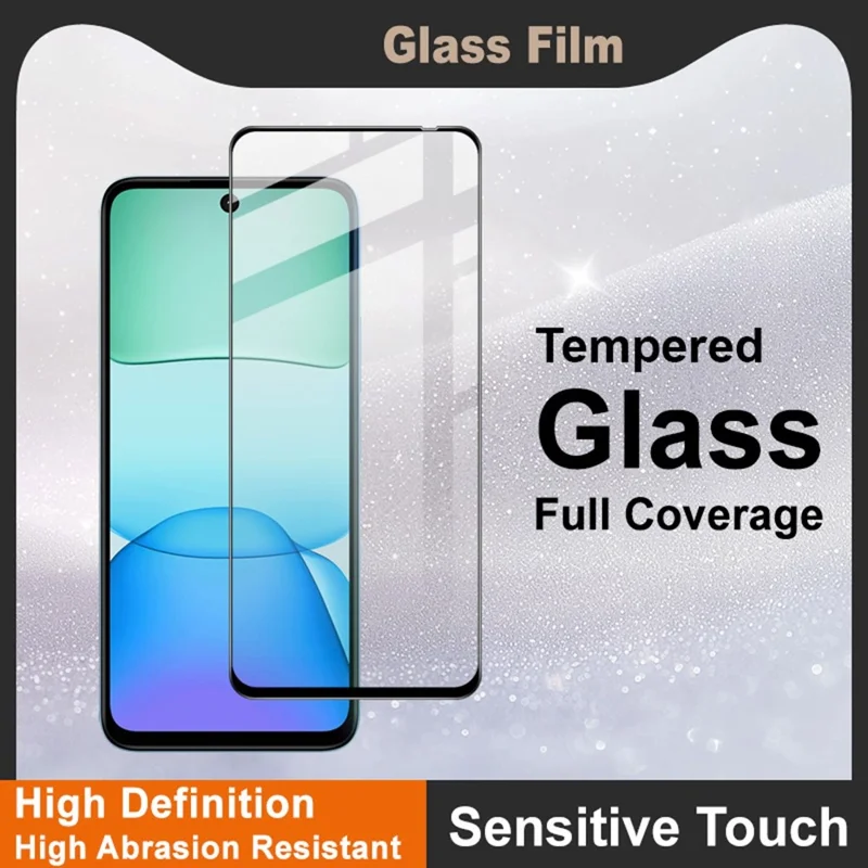 IMAK Pro+ Serie för Xiaomi Redmi 13x 4G, Härdat Glas Helskärmsbeskydd, Känsligt Beröringsfilm