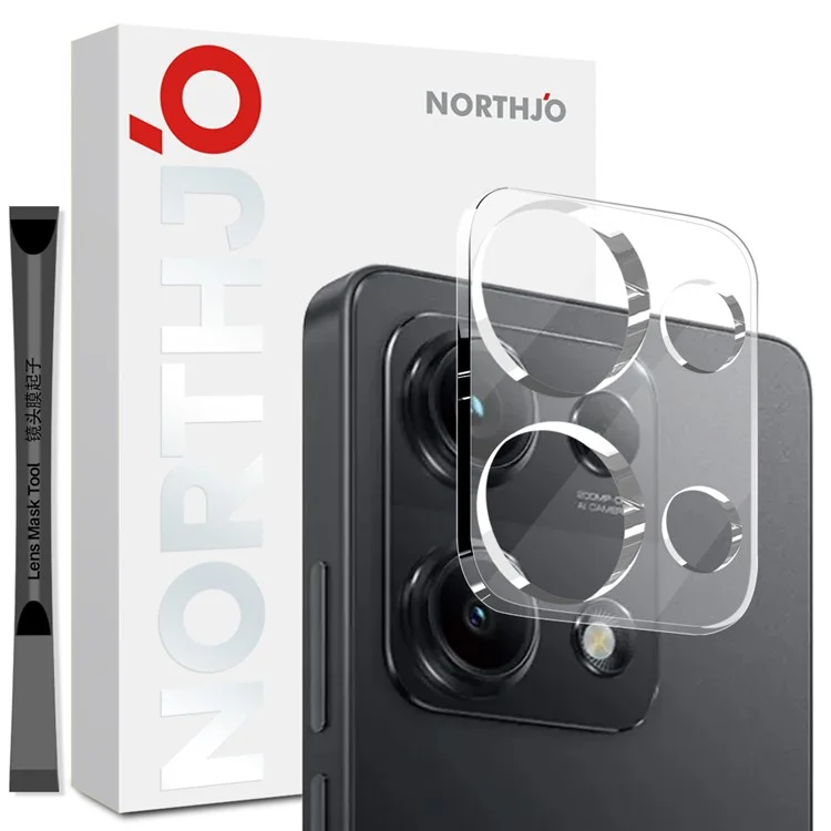 NORTHJO pour Xiaomi Redmi Note 14S 4G Protection d'objectif de caméra Verre trempé HD Transparent Couverture complète 3D