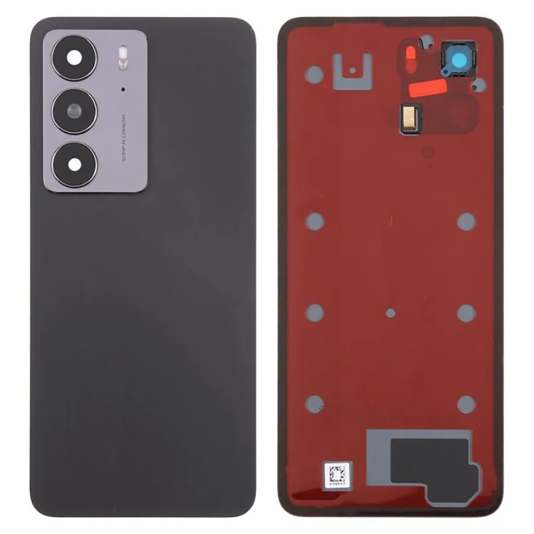 Pour Realme C75 Boîtier de Batterie OEM Avec Couvercle d'Objectif d'Anneau de Caméra de Remplacement - Noir