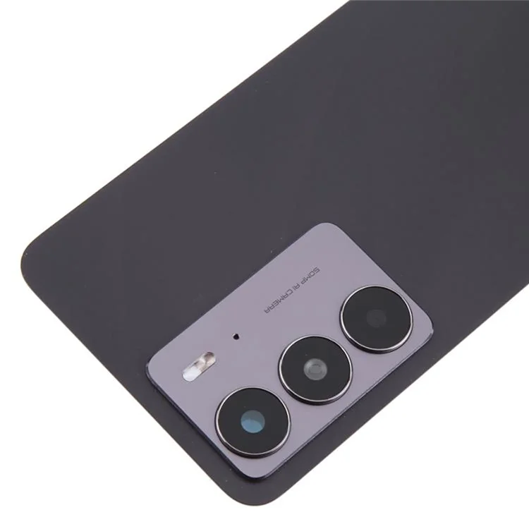 Pour Realme C75 Boîtier de Batterie OEM Avec Couvercle d'Objectif d'Anneau de Caméra de Remplacement - Noir