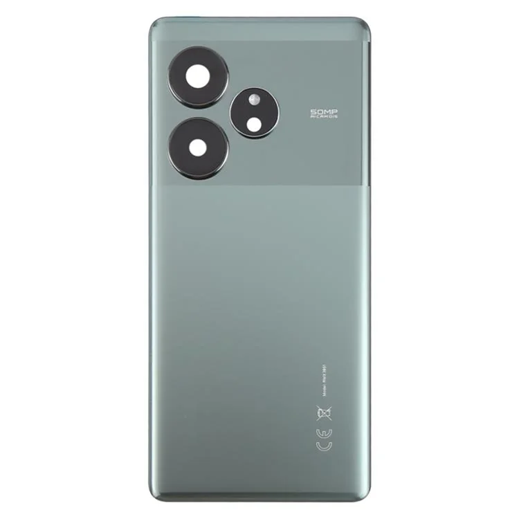 Carcasa de Batería OEM para Realme GT Neo6 5G / GT 6 5G con Tapa de Lente de Anillo de Cámara de Repuesto - Negro