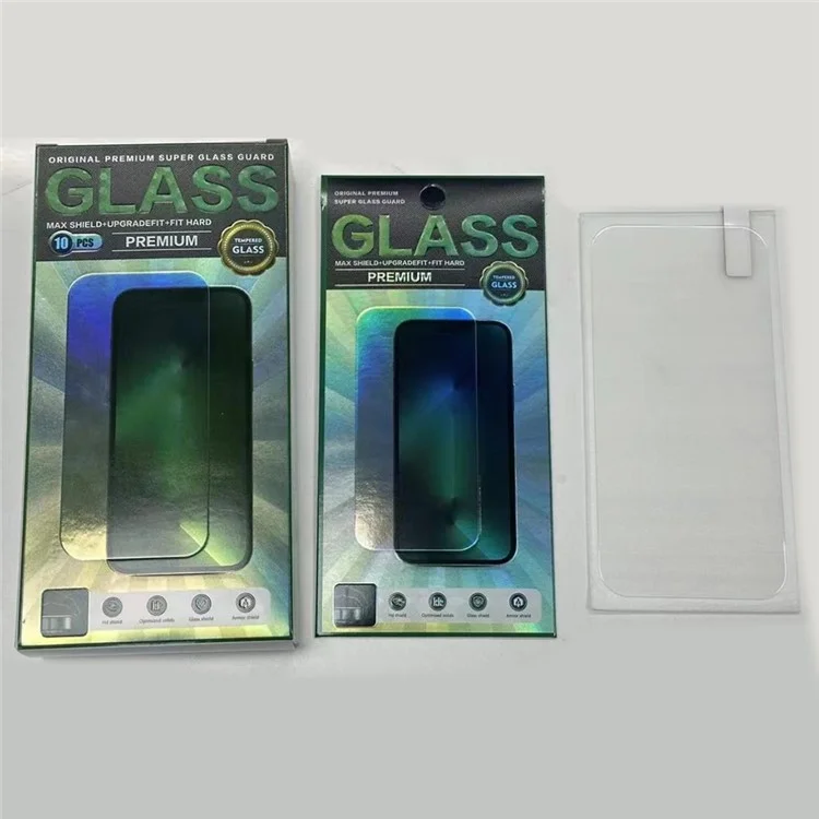 10Pcs / Pack Protection d'écran en verre aluminium-silicium 2,5D pour iPhone 15 Pro