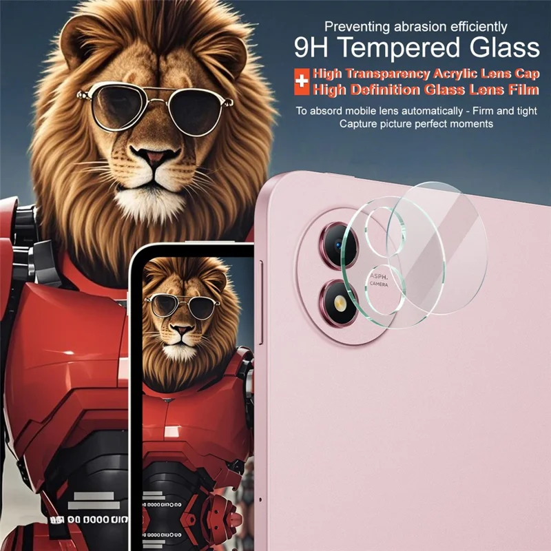 IMAK For vivo Pad5 Pro Tempered Glass Camera Lens Protector + Acrylic Lens Cap