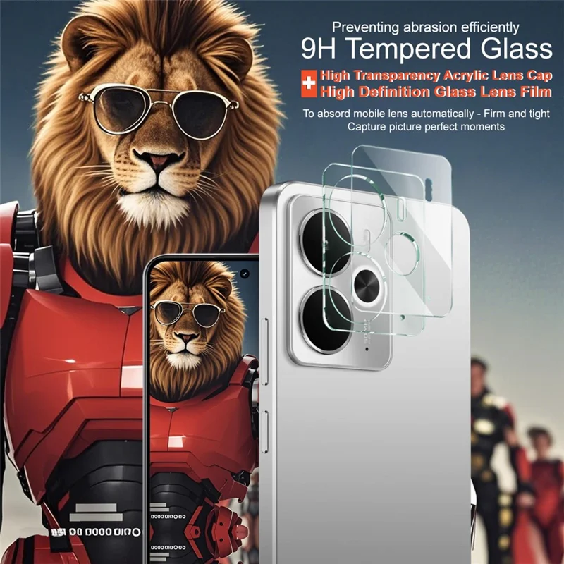 IMAK For Realme 14 5G Tempered Glass Camera Lens Protector + Acrylic Lens Cap