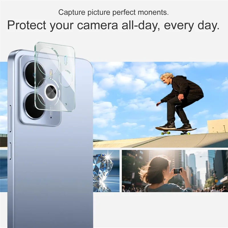 IMAK For Realme 14 5G Tempered Glass Camera Lens Protector + Acrylic Lens Cap