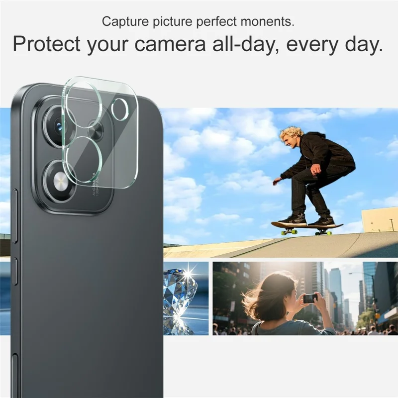 IMAK voor Honor X70i Gehard Glas Camera Lensbeschermer + Acryl Lensdop