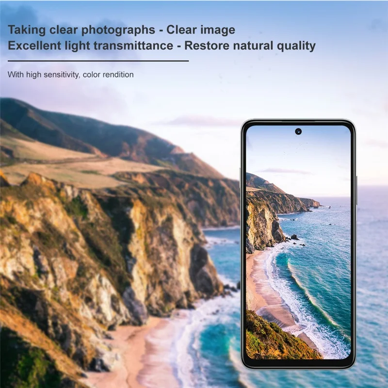 IMAK voor Huawei Enjoy 80 Gehard Glas Camera Lensbeschermer + Acryl Lensdop