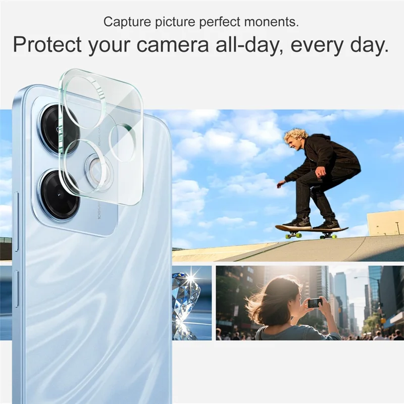 IMAK For Xiaomi Redmi 13x 4G Tempered Glass Camera Lens Protector + Acrylic Lens Cap