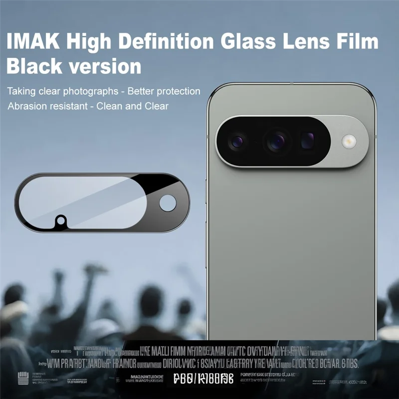 IMAK Per Google Pixel 10 Protezione Lente Fotocamera Vetro Temperato HD Trasparente Pellicola Lente (Versione Nera)
