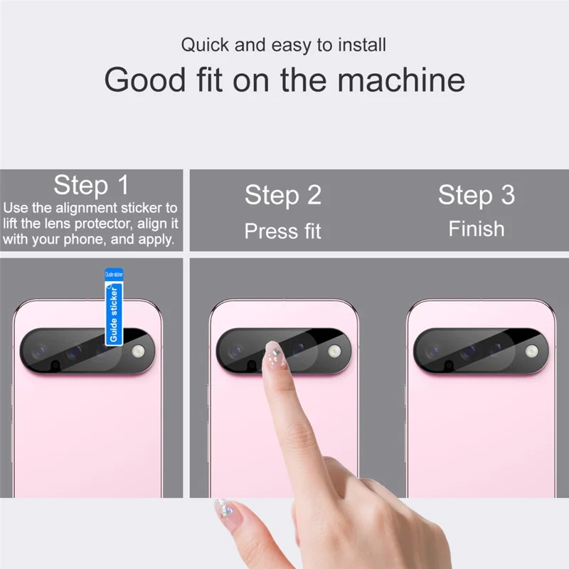 IMAK Per Google Pixel 10 Protezione Lente Fotocamera Vetro Temperato HD Trasparente Pellicola Lente (Versione Nera)