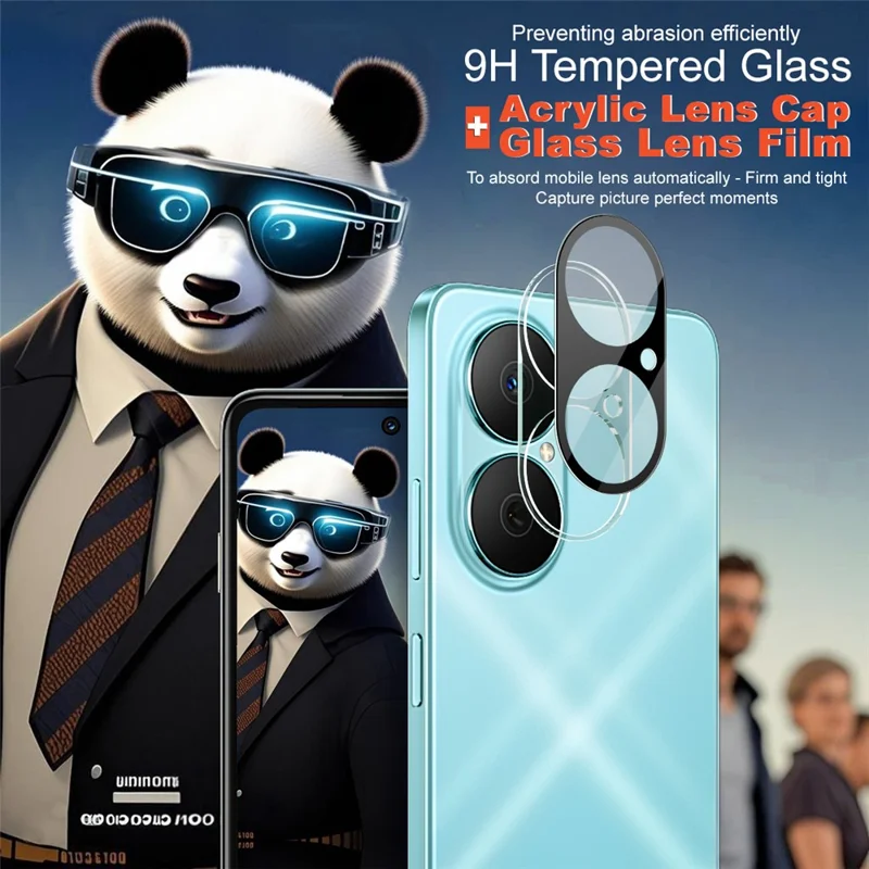 IMAK For Huawei Enjoy 80 Tempered Glass Lens Film + Acrylic Cap (Black Version)