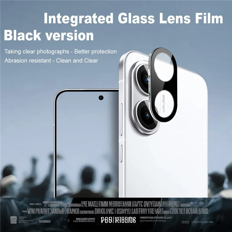 IMAK For Xiaomi Redmi Turbo 4 Pro 5G  /  Poco F7 5G Tempered Glass Lens Film + Acrylic Cap (Black Version)