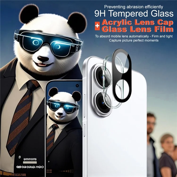 IMAK For Xiaomi Redmi Turbo 4 Pro 5G  /  Poco F7 5G Tempered Glass Lens Film + Acrylic Cap (Black Version)