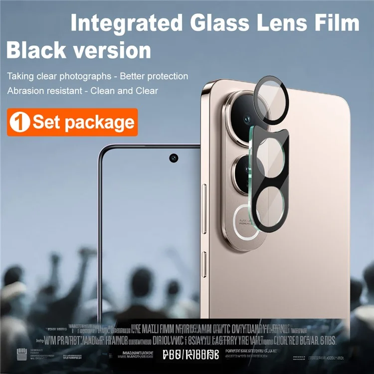 IMAK For vivo V50 Lite 5G Tempered Glass Lens Film + Acrylic Cap (Black Version)