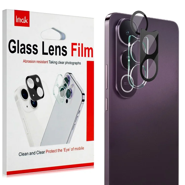 IMAK For vivo V50 Lite 5G Tempered Glass Lens Film + Acrylic Cap (Black Version)