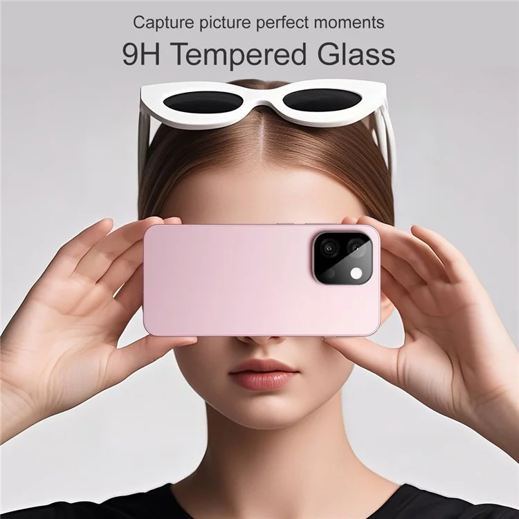 IMAK For OnePlus 13T 5G Tempered Glass Camera Lens Protector with Self Positioning Frame (Black Version)