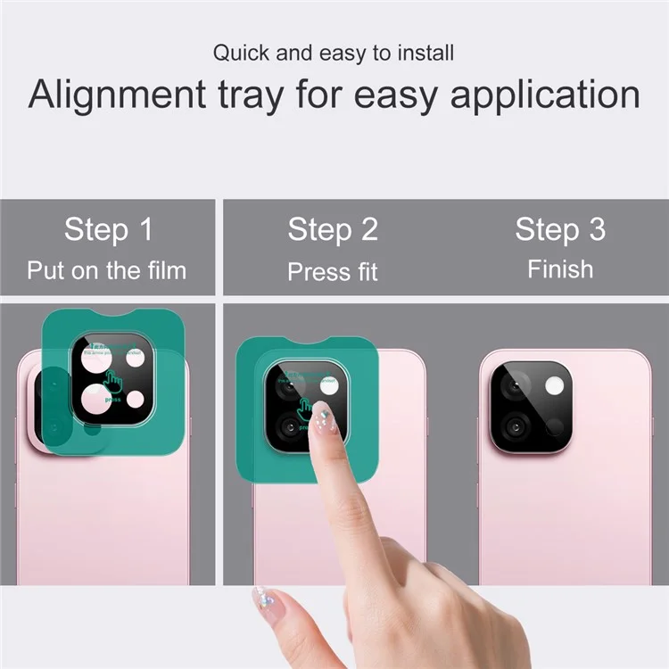 IMAK For OnePlus 13T 5G Tempered Glass Camera Lens Protector with Self Positioning Frame (Black Version)