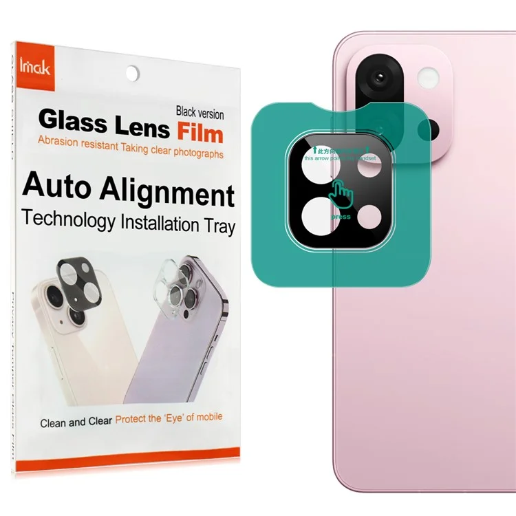 IMAK For OnePlus 13T 5G Tempered Glass Camera Lens Protector with Self Positioning Frame (Black Version)