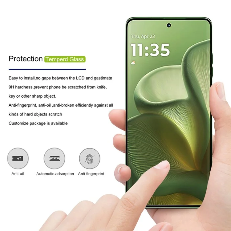 MOCOLO Защитная плёнка для экрана Motorola Edge 60 5G / 60 Pro 5G / 60 Fusion 5G / 60s 5G / 50 5G / 50 Pro 5G, 3D изогнутая закалённая стеклянная плёнка